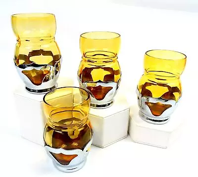 Cambridge Glass Farber Bros Amber 4pc 4 1/4  Juice Tumblers 1932-1965 • $84.95