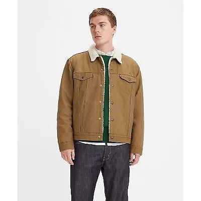 Levi's Men's Sherpa Trucker Jacket - Brown S • $36.99