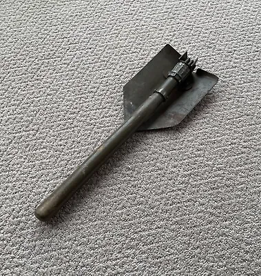 Vintage Military Folding Shovel Trenching Tool Wood Handle 25”-18” Army Camping • $54.99