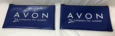 2 Vintage AVON Bank Money Deposit Bag Blue Zipper Pouch The Company For Women • $40.95