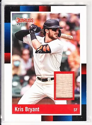 Kris Bryant 2022 Donruss 1988 Retro Game Bat *mm • $0.99