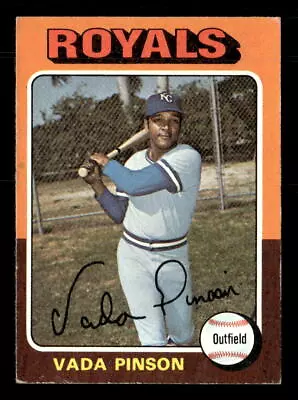 1975 Topps Vada Pinson Kansas City Royals #295 • $1.65