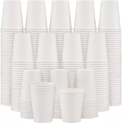 300 Pack 8 Oz Paper Cups Disposable Coffee Cups Hot/Cold Beverage Drinking Cup • $33.86