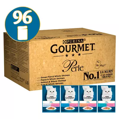 £42.99 • Buy Gourmet Perle Ocean Delicacies In Gravy Wet Cat Food (Pack Of 96 X 85G)