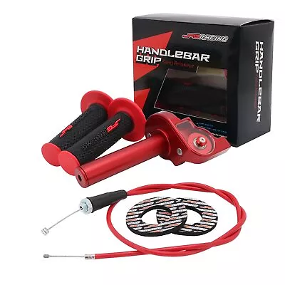 $39.99 • Buy Dirt Bike Throttle Assembly 7/8  22mm Quick Throttle Cable Handlebar Grip Red