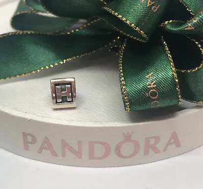 $34 • Buy Pandora 925 Silver Letter H Initial Alphabet Charm 790323H Retired Authentic Ale