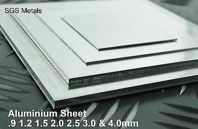 ALUMINIUM SHEET Metal Plate Guillotine Cut - 25 Off The Shelf Sizes  • £4.20