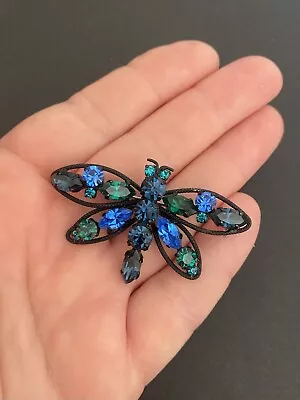 Vintage Beautiful Butterfly Crystal / Rhinestones/Made In Austria/ Brooch • $25