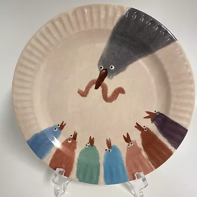 EUC Anthropologie Chicken Plate No 5 Holly Frean RARE Rooster Farm Cute Brunch • $45