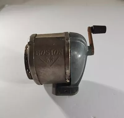 Pencil Sharpener Wall Mount Manual Crank School Vintage Look Boston Metal Desk • $17.50