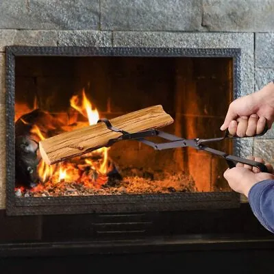 £12.99 • Buy 25'' Iron Fire Tongs Fireside Tools Set Coal Shovel Fire Poker Stick With Hook
