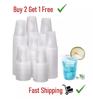 Clear Plastic Cups 7oz 200 180cc Ml Vending Style Disposable Cup 80pcs • £5.99