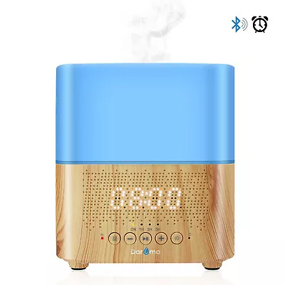 USED DAROMA Alarm Essential Oil Diffuser300ml Alarm Clock Bluetooth Speaker • £22.29