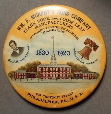 Mirror: Philadelphia Pa. Wm F. Murphy’s Sons Company Blank Bood And Loose Lea • $19.99