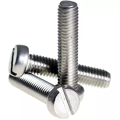 M3.5 M4 M5 M6 A2 Stainless Steel Slotted Cheese Head Machine Screws DIN 84 • £22.61