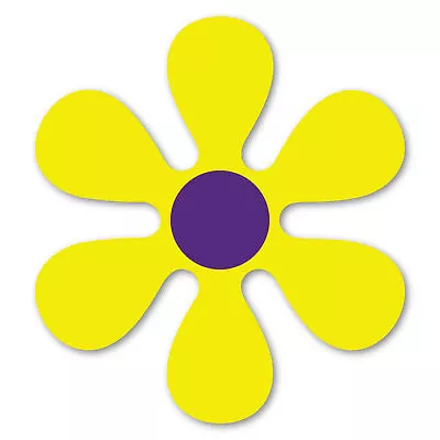 Yellow And Purple 70's Flower Magnet • $2.99