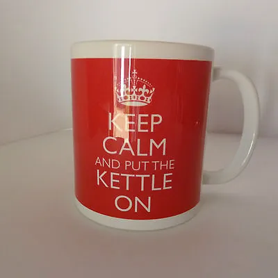 New Keep Calm And Put The Kettle On Mug Carry On Cool Retro Gift Mug Cup • £9.99