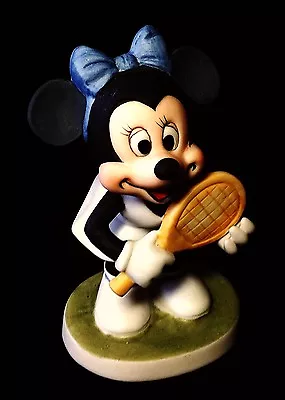 RARE Walt Disney Minnie Mouse Figurine Playing Tennis MINT • $19.99