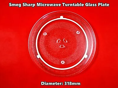 Smeg Sharp Microwave Oven Turntable Glass Plate Replacement 318mm (MW16) • $31.59