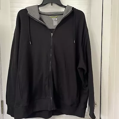 MTA Sports Black Full Fleece Zip Hoodie Jacket 3xl NWT • $17.99