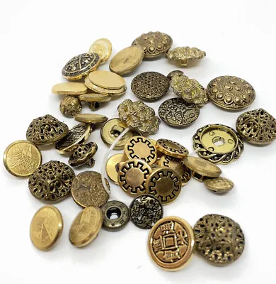 Vintage Lot Of Brass Buttons From Estate Mixed • $15