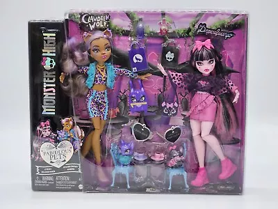 Monster High Faboolous Pets Draculaura & Clawdeen Wolf Fashion Dolls & Pets NEW  • $49.99