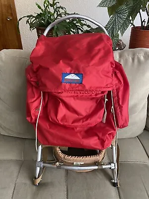 VTG 70s JanSport K2 Aluminum External Frame Hiking Camping Backpack Red • $66