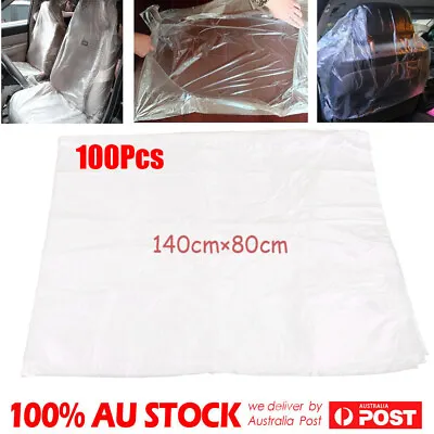 Universal Disposable Car Seat Covers Vehicle Cover Protective Mechanic 100pcs AU • $29.35