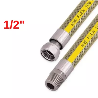 £16.95 • Buy 1/2  BSP FEMALE 500mm FLEXIBLE GAS HOB COOKER CONNECTING HOSE PIPE LPG NAT 50CM