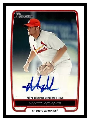 Matt Adams 2012 Bowman Certified Autograph #bpa-ma St. Louis Cardinals • $13