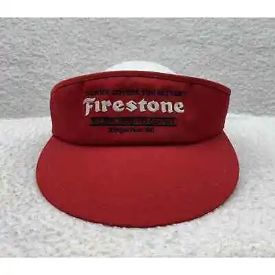 Vintage Firestone Tires Golf Visor Adult OSFM Red Kingstree South Carolina  • $17.07