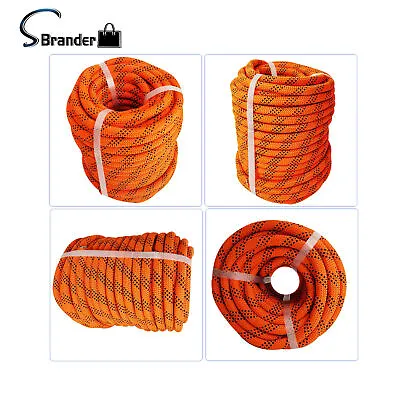 1/2 X100' Double Braid Polyester Rope 6180lbs Heavy Duty Rope Swing Climb Knot • $32.09