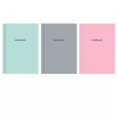 A4 Pastel Ruled Hardback Book - Notebook Pad Lined Paper School Office Writing • £3.69