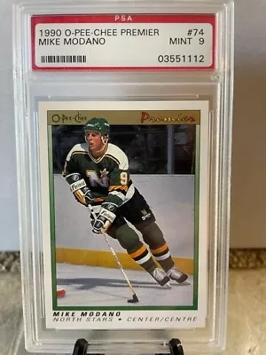 1990 O -PEE -CHEE Premier Mike Modano RC #74 PSA 9 • $4.25