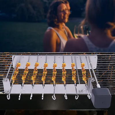 Electric Rotating Barbecue Rotisserie Grill Rack Automatic BBQ Shelf 10 Skewers • $57
