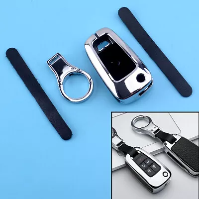 Car Leather Remote Flip Key Fob Case Cover Chain Fit For GM Buick Chevrolet New • $19.70