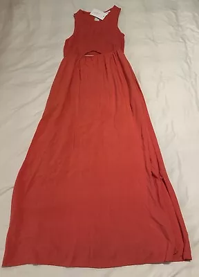 Ingrid & Isabel Orange Maternity Dress Maxi Sleeveless Women’s Size Small NWT • $13.99