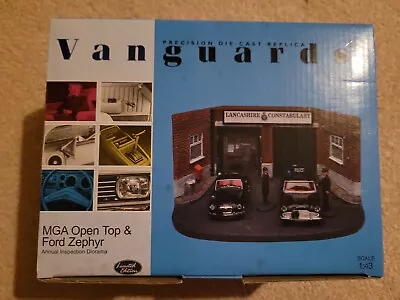 Vanguards PD2002 MGA Open Top & Ford Zephyr Annual Inspection Diorama • £38