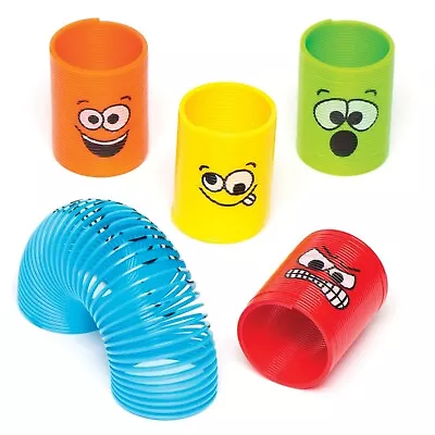 Baker Ross AC247 Funky Faces Mini Springs Bag Fillers For Kids Parties-Pack Of 6 • £7.99