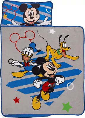 Toddler Nap Mat Blanket Pillow Plush Boys Disney Mickey Mouse Clubhouse Pluto • $99