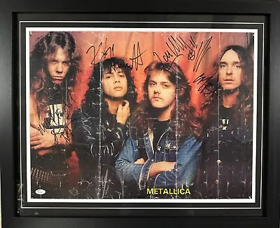 Metallica Signed Framed Poster With Cliff Burton - With Jsa Coa. Amazing Piece! • $7749