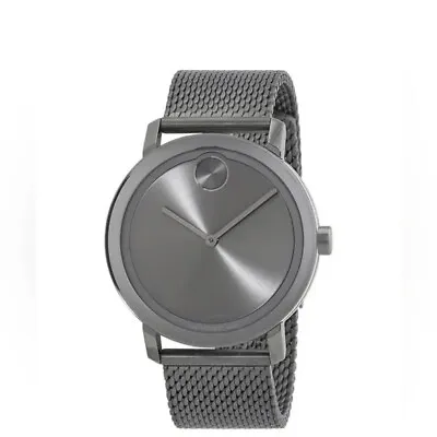 NWT Movado 40MM BOLD Evolution Grey Men's Watch Military Gray Stainless • $285