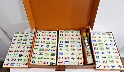 Vintage Lucite Riichi Mah Jong Japanese Set 148 Tiles Excellent Condition. • $32.11