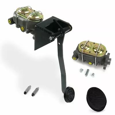 Universal FW Manual Brake Pedal Kit Disk/Drum3in Blk Pad Rat Cylinder Rod  • $342.95