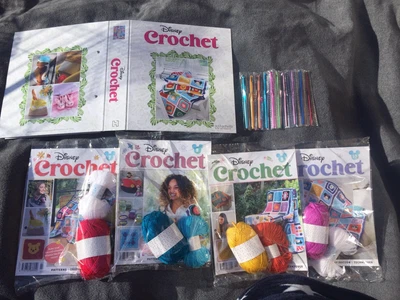 £22 • Buy Disney Crochet Magazines 7 8 9 10 Projects/Patterns/Inspiration Yarn & Binder