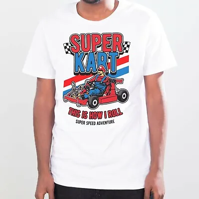 Super Kart Mario Gamer Nintendo Fathers Day Gift Mens Tshirts  • £16.99