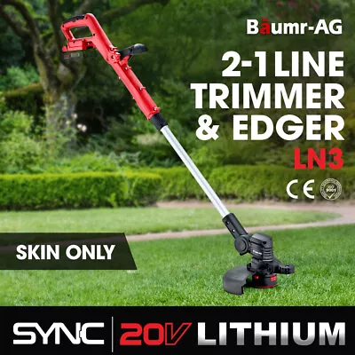 BAUMR-AG LN3 20V SYNC Cordless 2in1 Line Trimmer & Lawn Edger Skin • $55