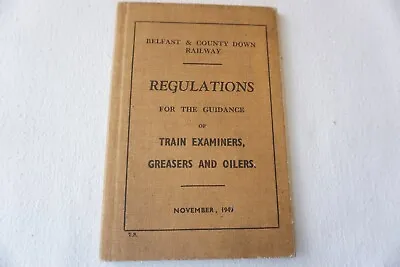 1940 Belfast & County Down Northern Ireland Railway Rule Book • £49.99