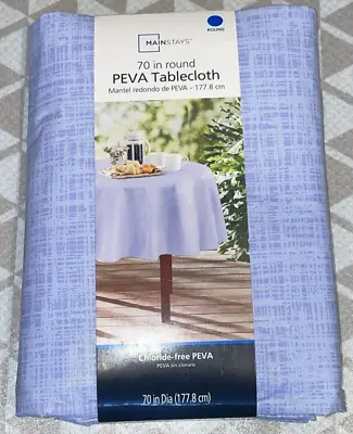 Mainstays 70 In Round Blue PEVA Tablecloth • $8.39
