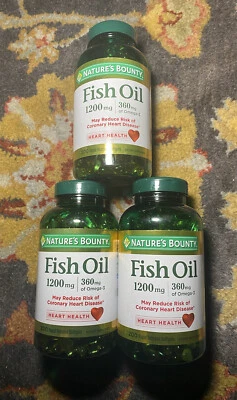 $30 • Buy Nature’s Bounty Fish Oil Softgels 1200 Mg 200 Softgels Lot Of 3